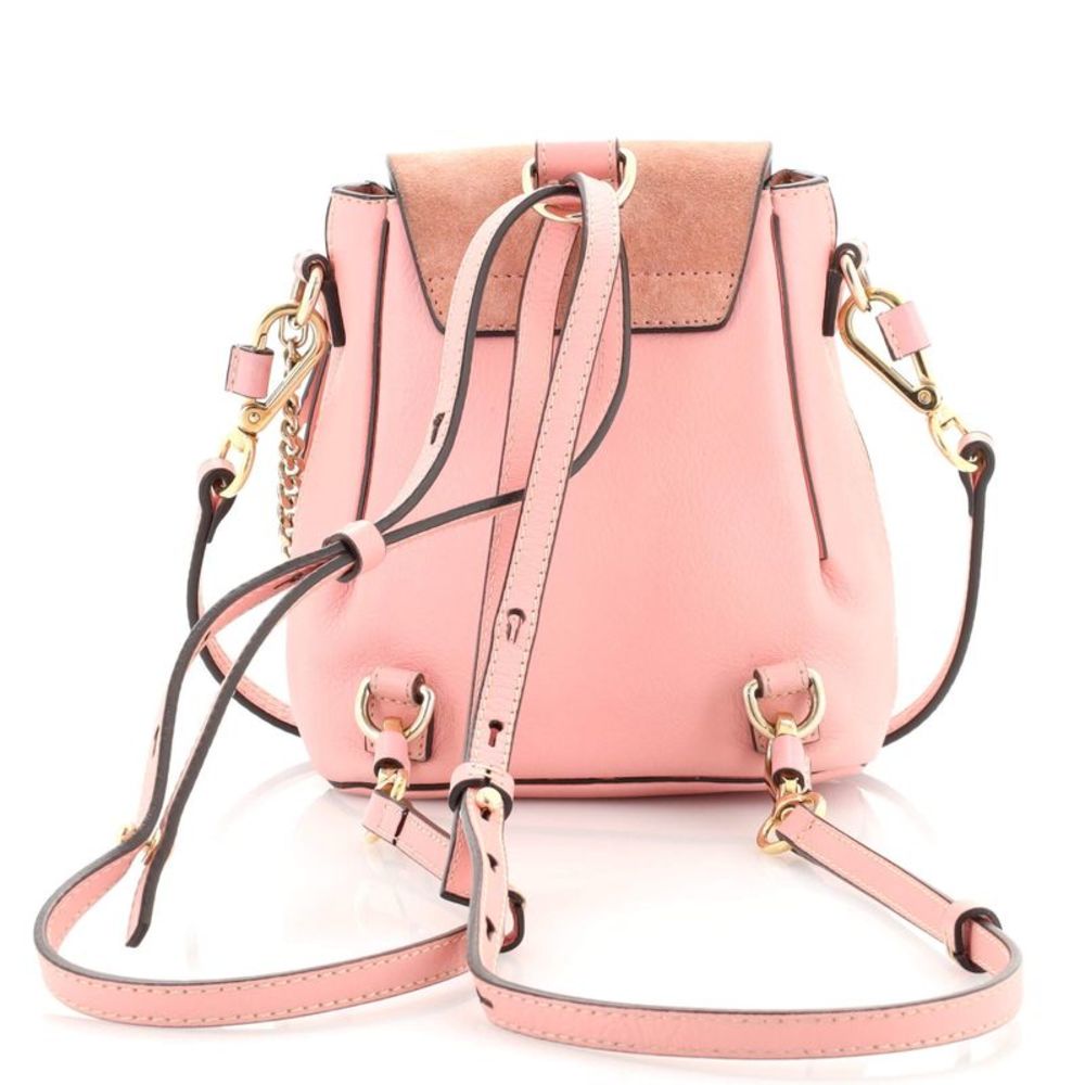 Chloe Faye Backpack Leather and Suede Mini Pink - Picture 3 of 7